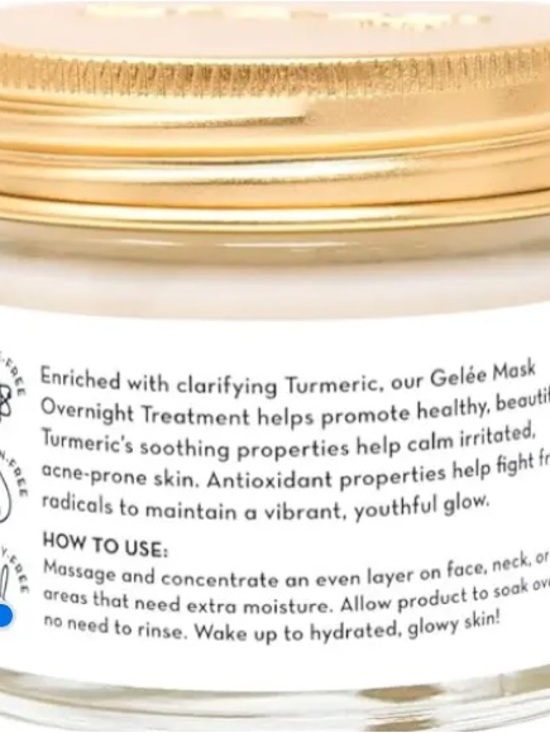 ME Makeover Essentials Other - ME Makeover Essentials Turmeric Face Mask Jar - Gold, White, Yellow